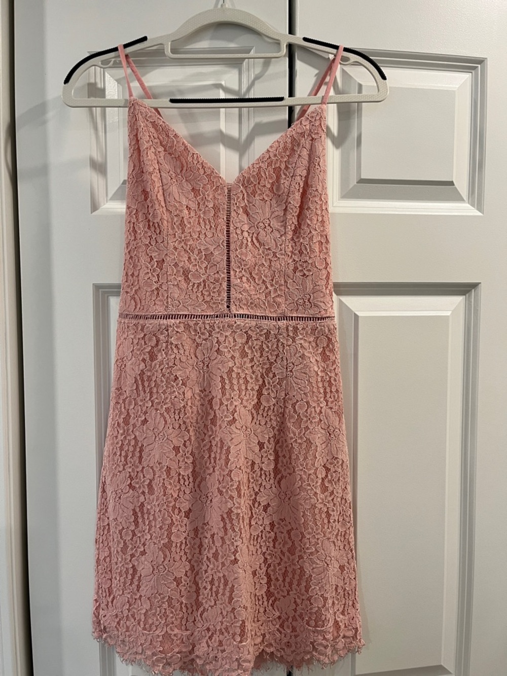 NWOT. Soprano Pink Lace Mini Dress